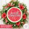 Watermelon 12" Round Sign Sweet Summertime for Wreath Center Attachment, Party & Wall Decorations